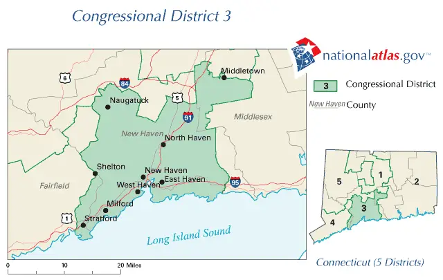United States House of Representatives, Connecticut District 3 Map
