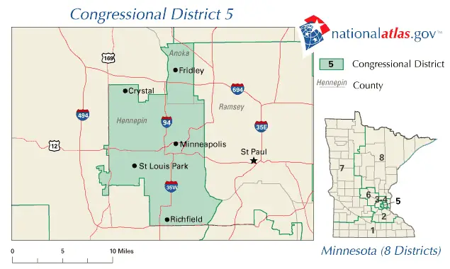 United States House of Representatives, Minnesota District 5 Map