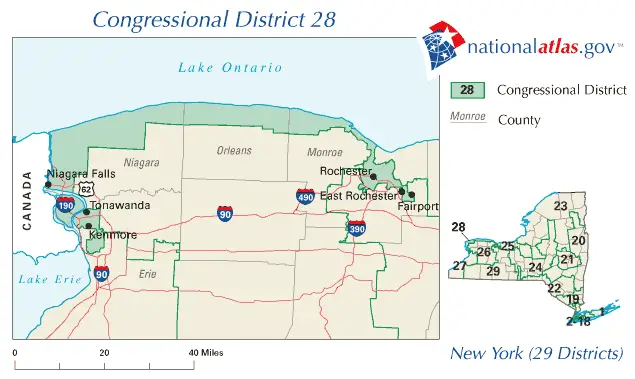 United States House of Representatives, New York District 28 Map