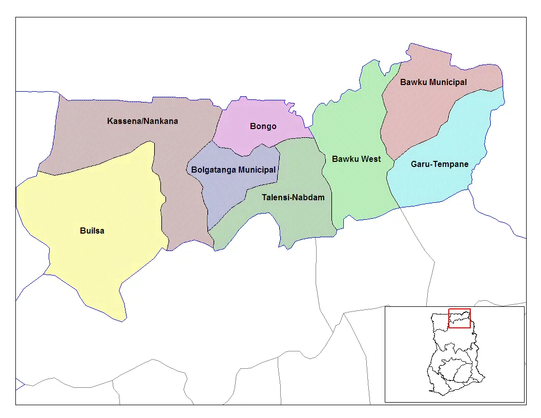 Upper East Ghana Districts
