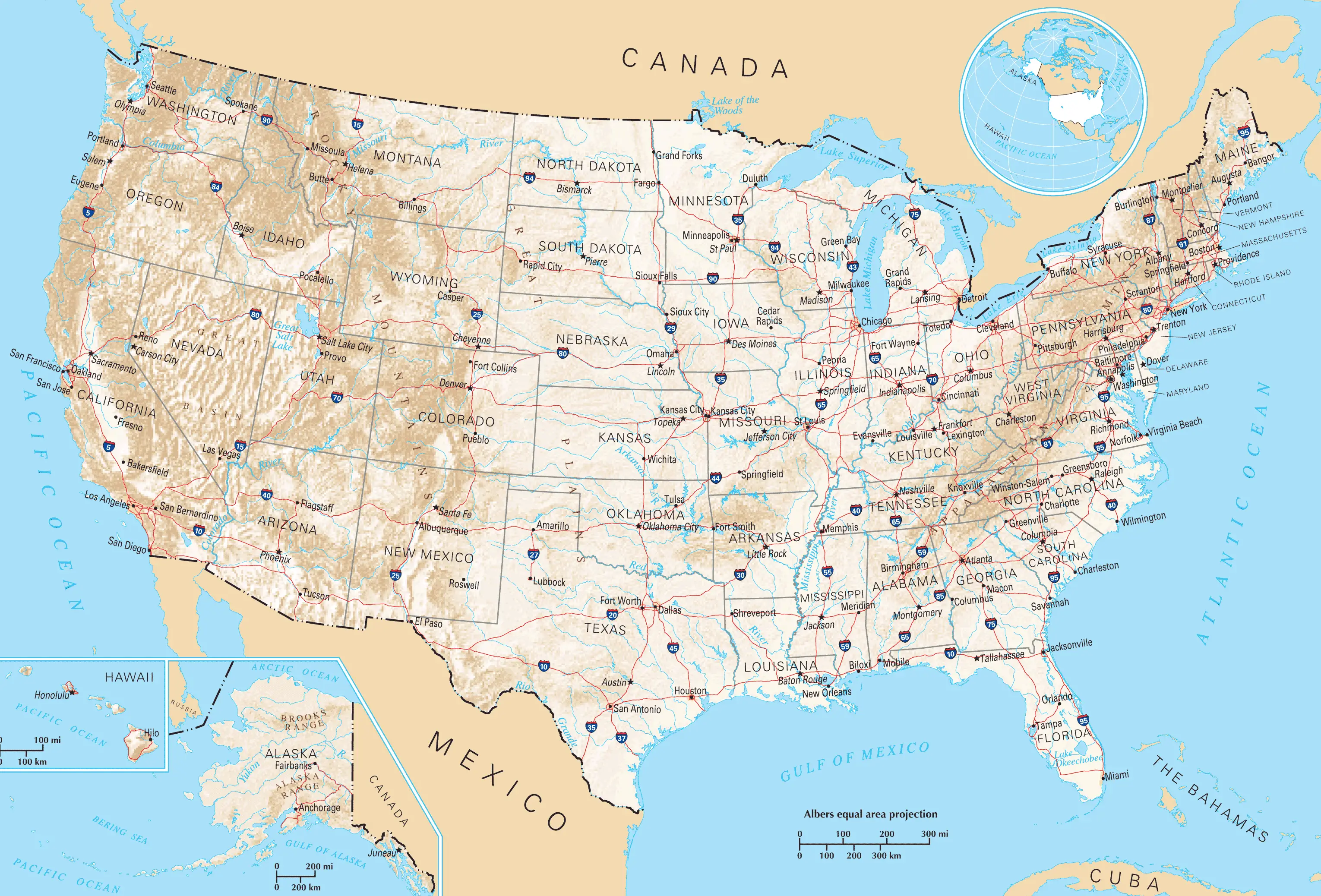 Usa General Reference Map
