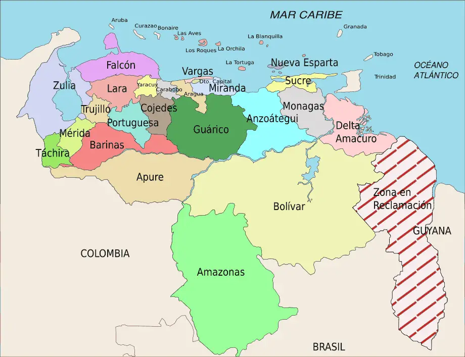Venezuela Division Politica Territorial