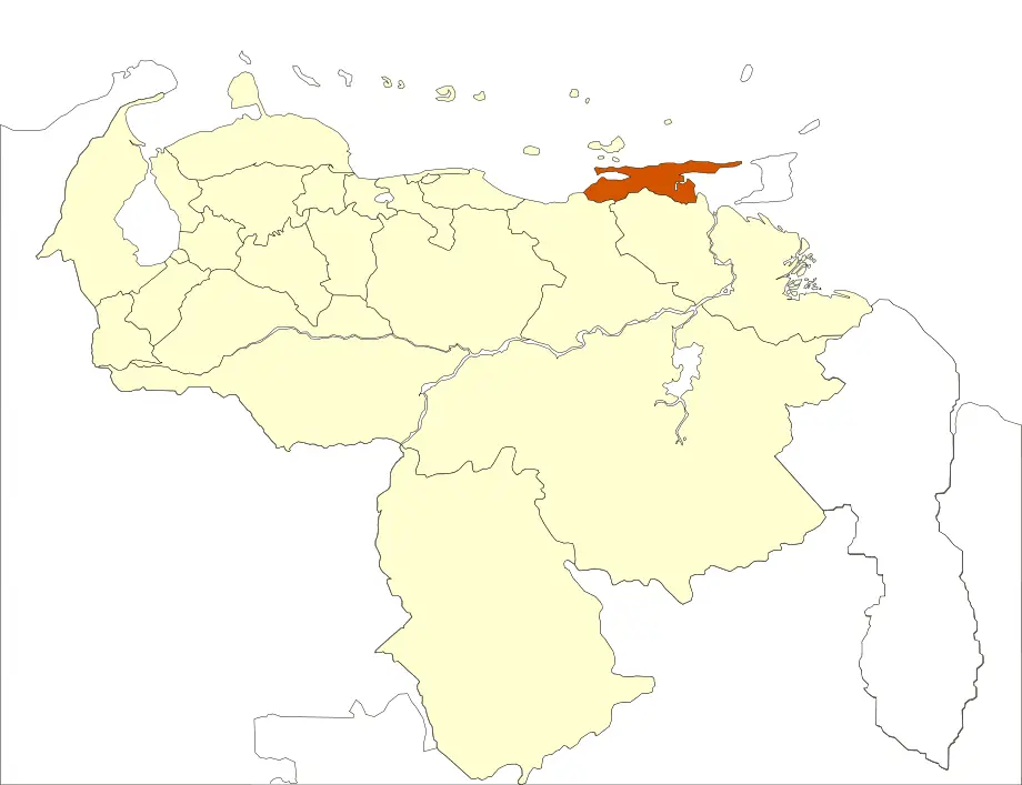 Venezuela Sucre State Location