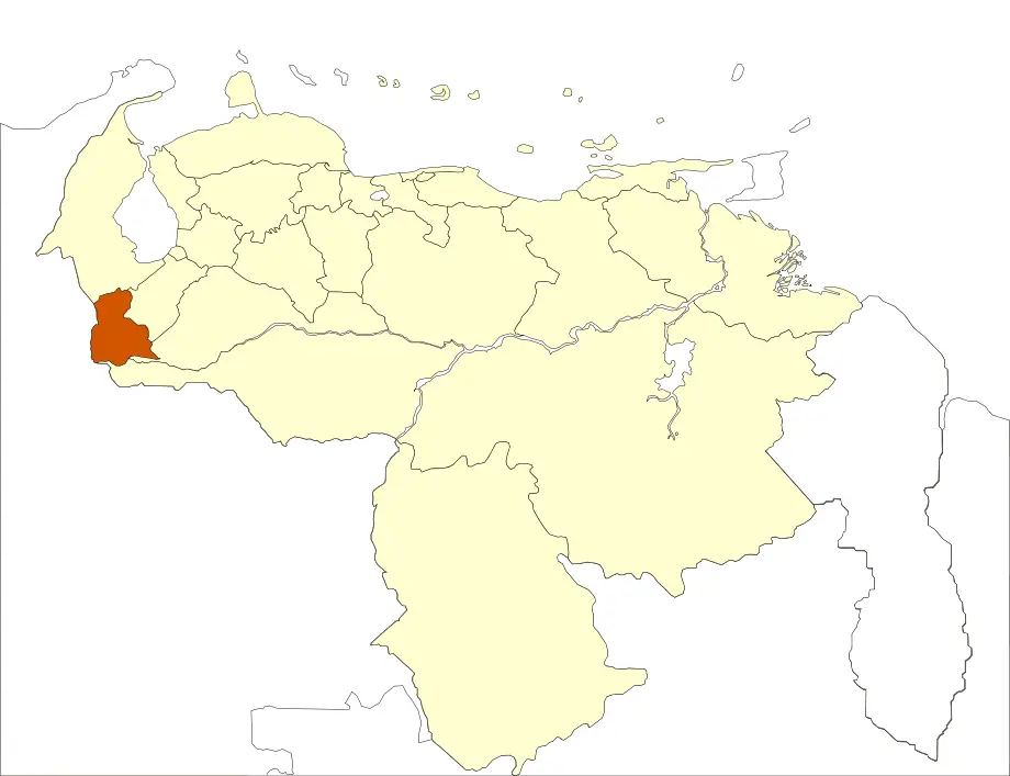 Venezuela Tachira State Location
