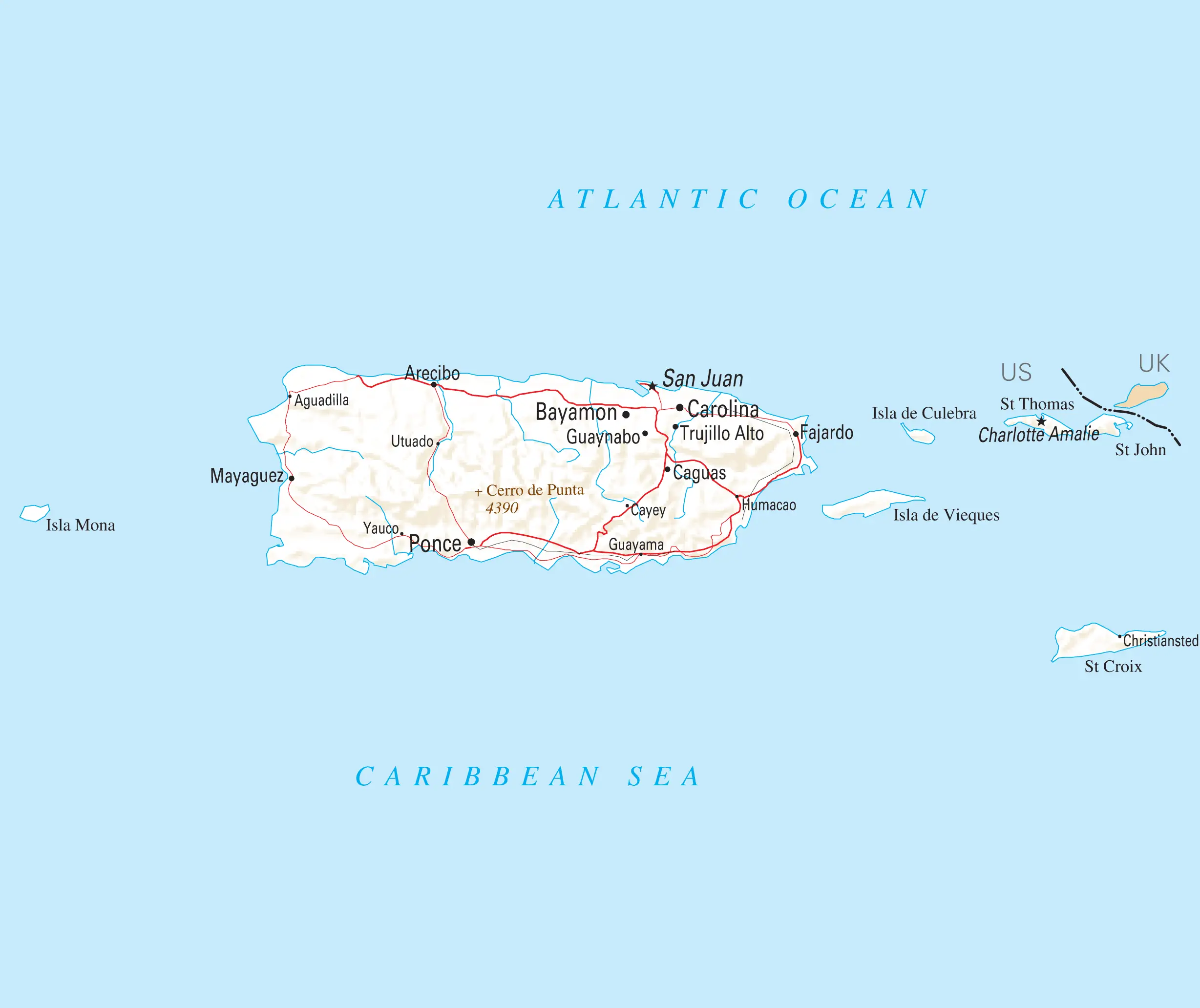 Virgin Islands Reference Map
