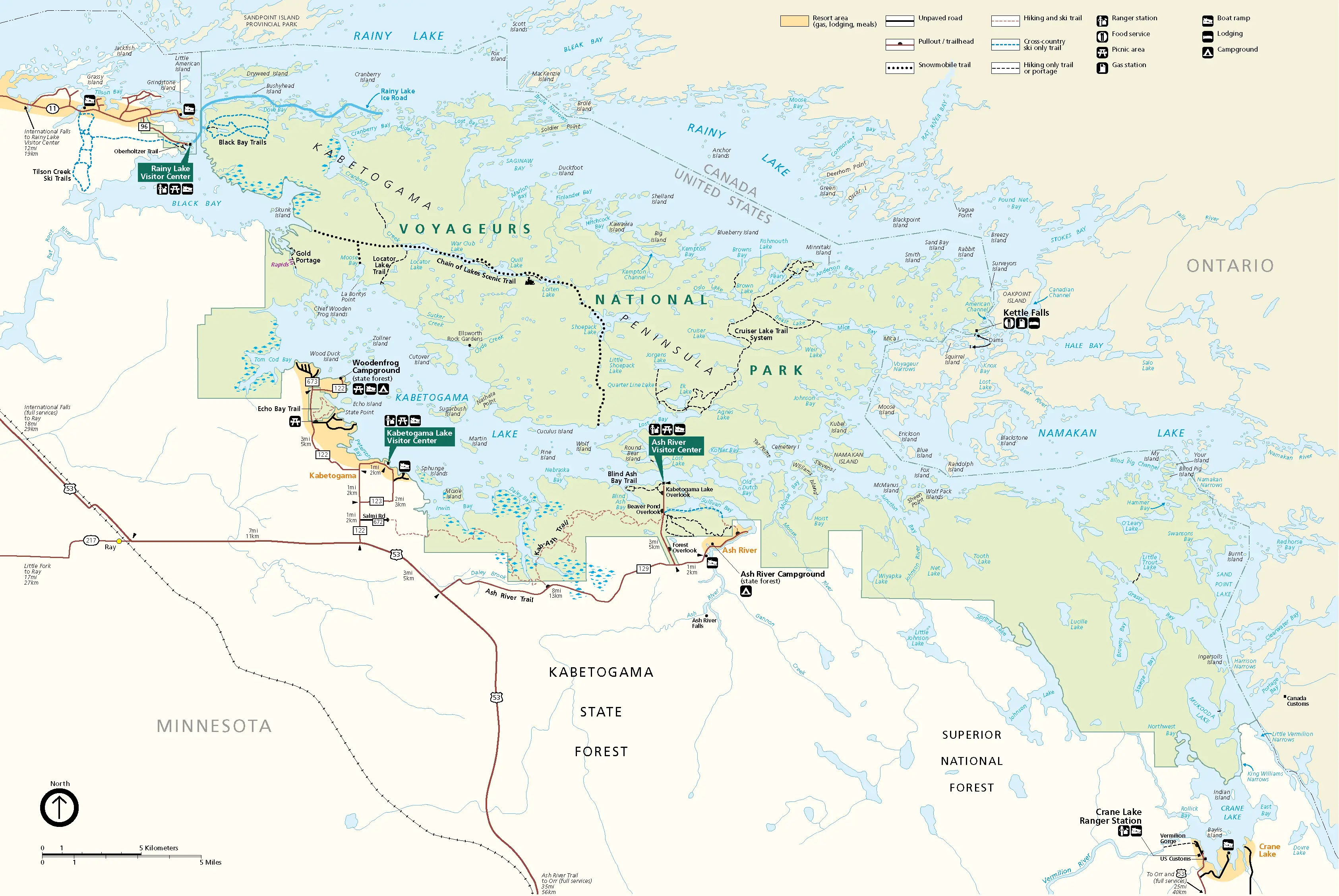 Voyageurs National Park Map 2005 04