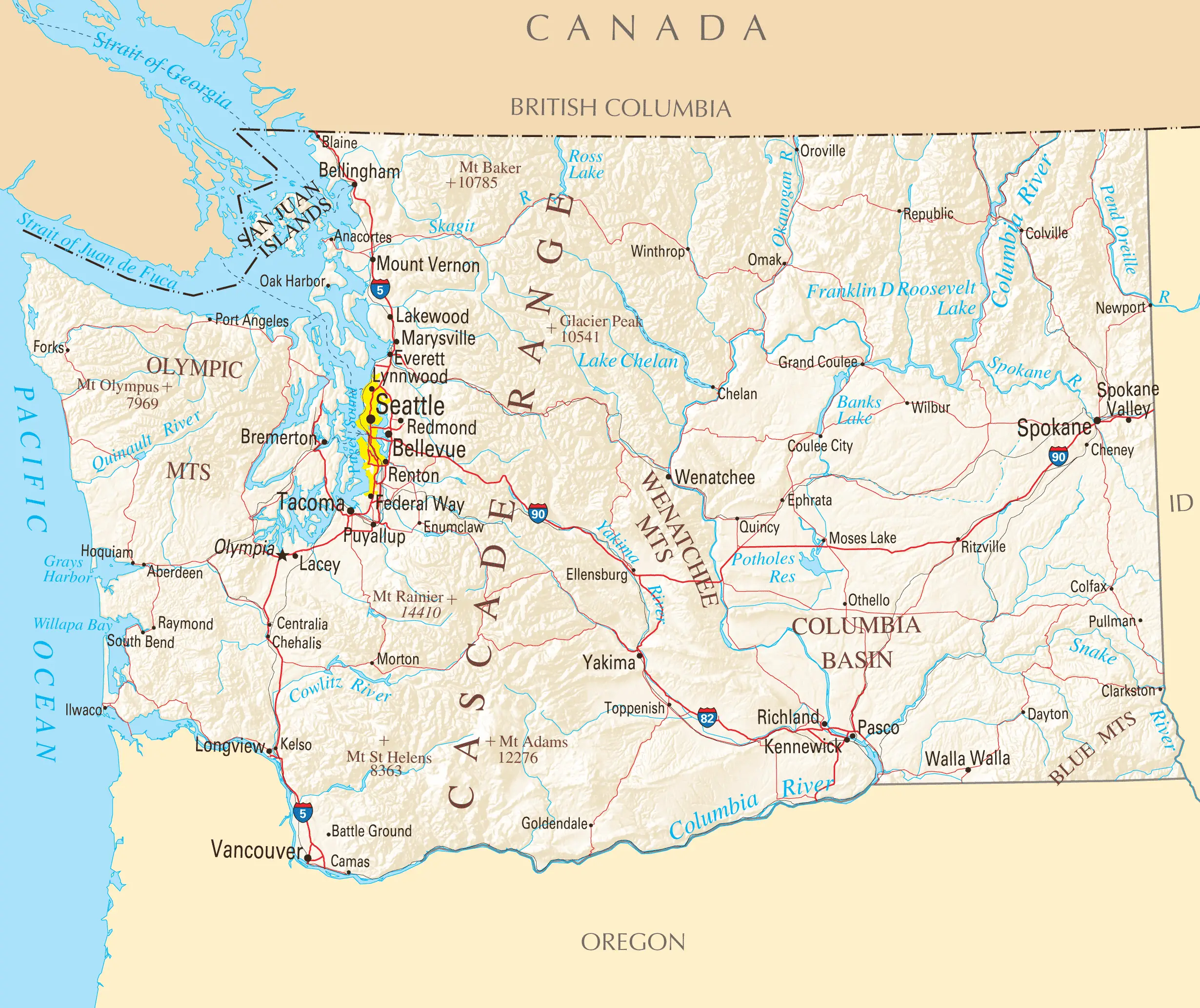 Washington Reference Map
