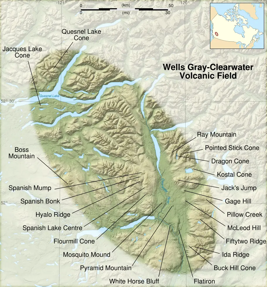 Wells Gray Clearwater Volcanic Field En