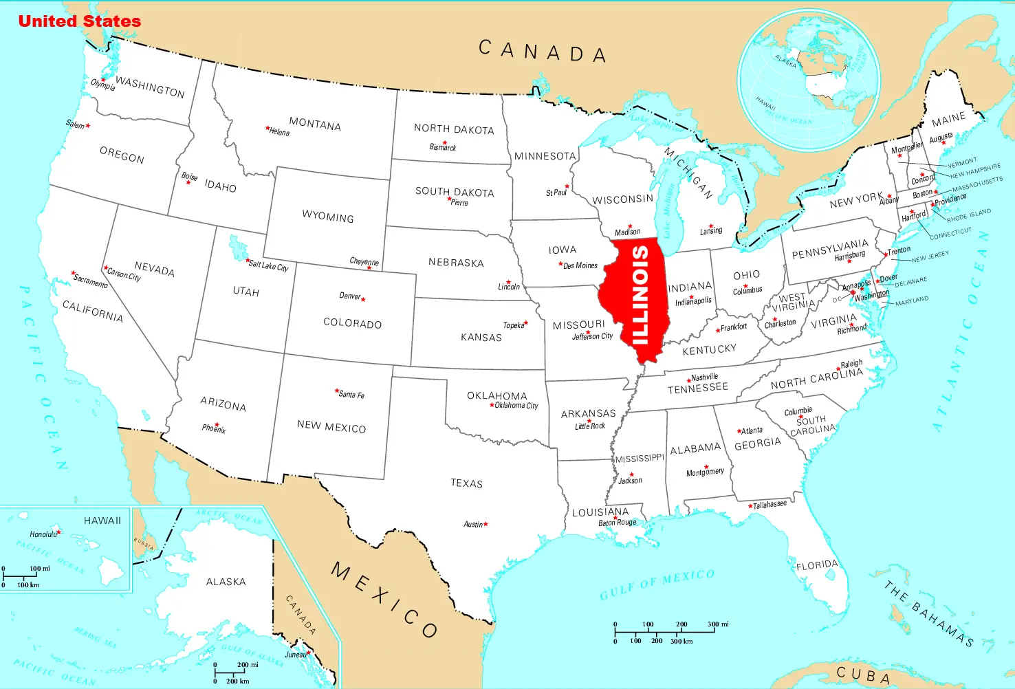 Where Is Illinois Located - MapSof.net
