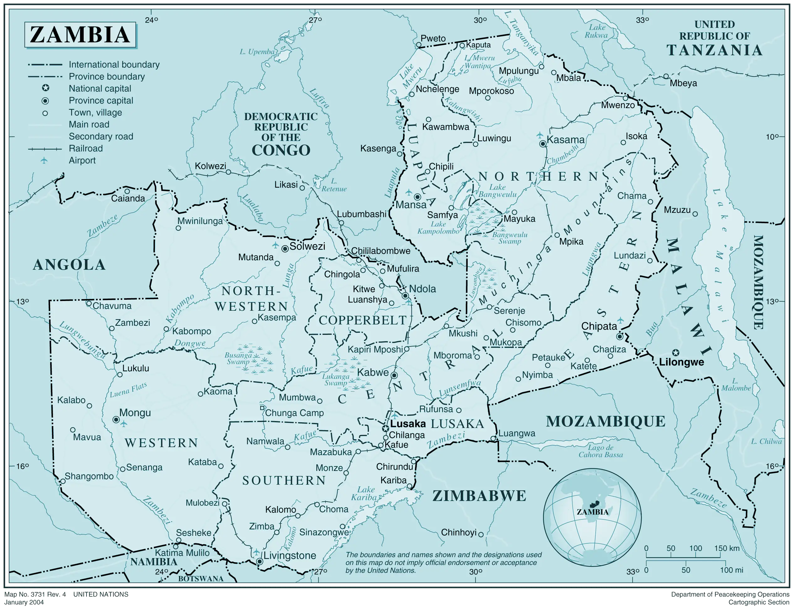 Zambia Map 1