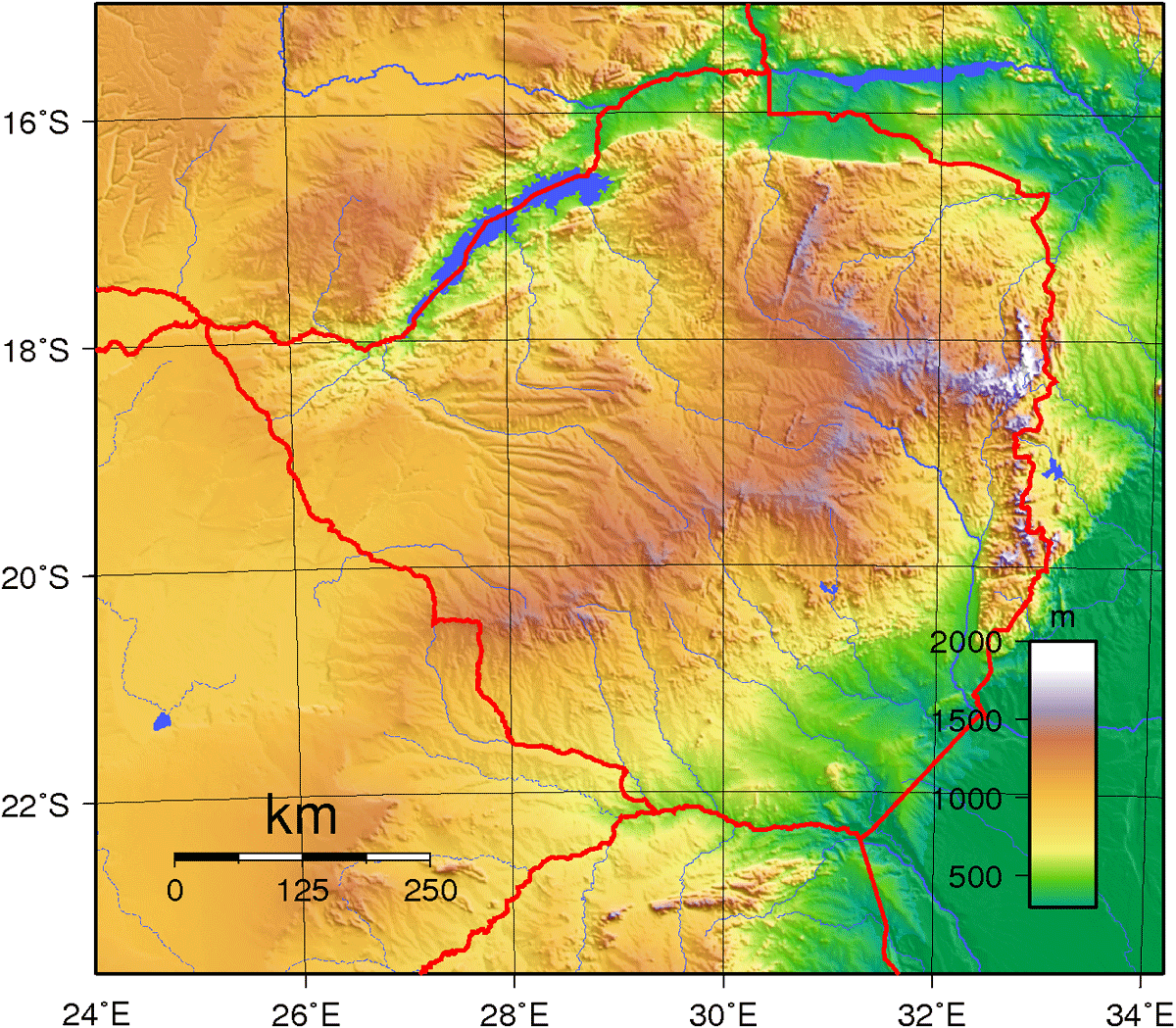 Zimbabwe Topography