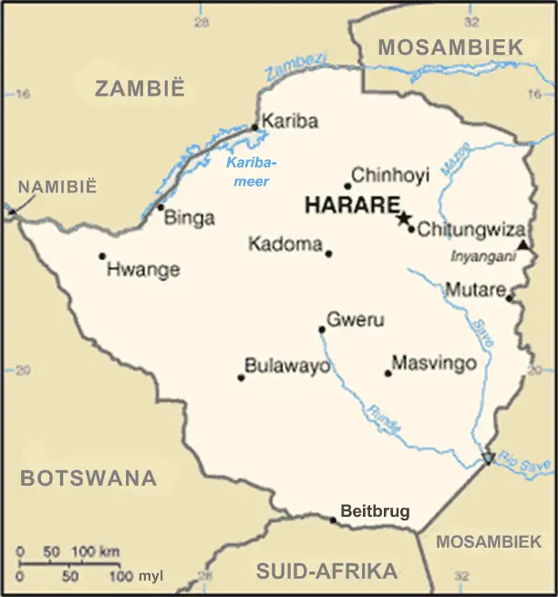 Zimbabwekaart
