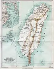 1896 Map of Taiwan Formosa