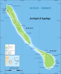 Agalega Islands Map French