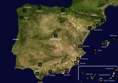 Airports Spain Satellite Map