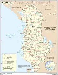 Albania Political Map 2004