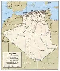 Algeria Political Map 1979