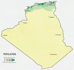 Algeria Population Map 1971
