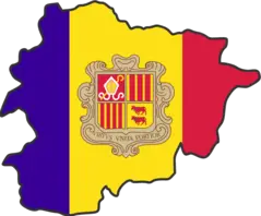 Andorra Flag Map