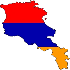 Armenia Flag Map