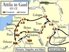 Attila In Gaul 451ce
