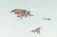Attu Alaska Relief Map