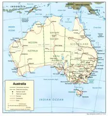 Australia Political Map 1999