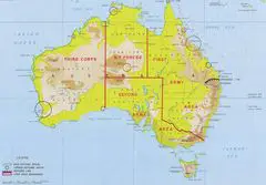 Australia Old Map (1942)