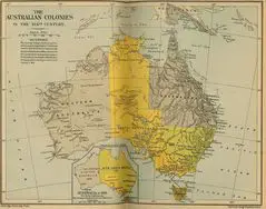Australian Colonies Historical Map