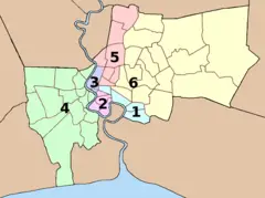Bangkok Administrative Map Districts