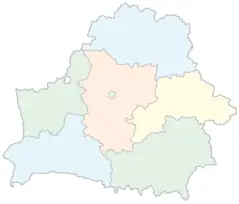 Belarus Provinces Blank Color