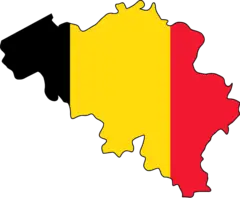 Belgium Flag Map