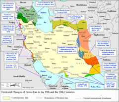 Boundaries of Iran Map