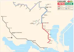 Cagliari Metro Map