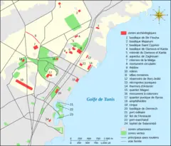 Carthage Archaeological Sites Map Fr
