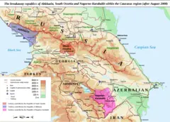 Caucasus Breakaway Regions Abkhazia South Ossetia Nagorno Karabakh