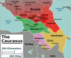 Caucasus Regions Map