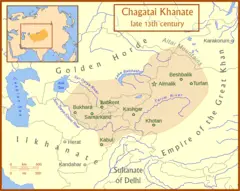 Chagatai Khanate Map