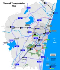 Chennai Transport Map