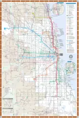 Chicago Detailed Rail Transport Map