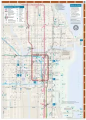 Chicago Downtown Metro System Map