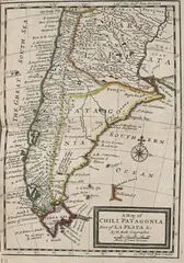 Chili Historical Map (patagonia)