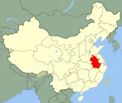 China Anhui Location Map