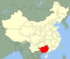 China Guangxi Location Map