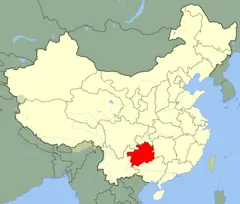 China Guizhou Location Map