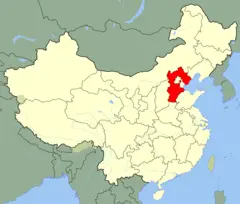 China Hebei Location Map