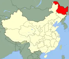 China Heilongjiang Location Map