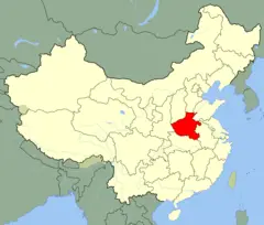 China Henan Location Map