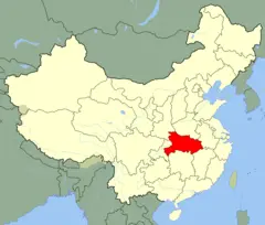 China Hubei Location Map