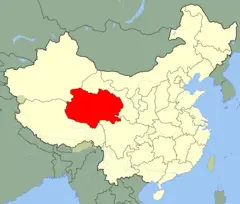 China Qinghai Location Map